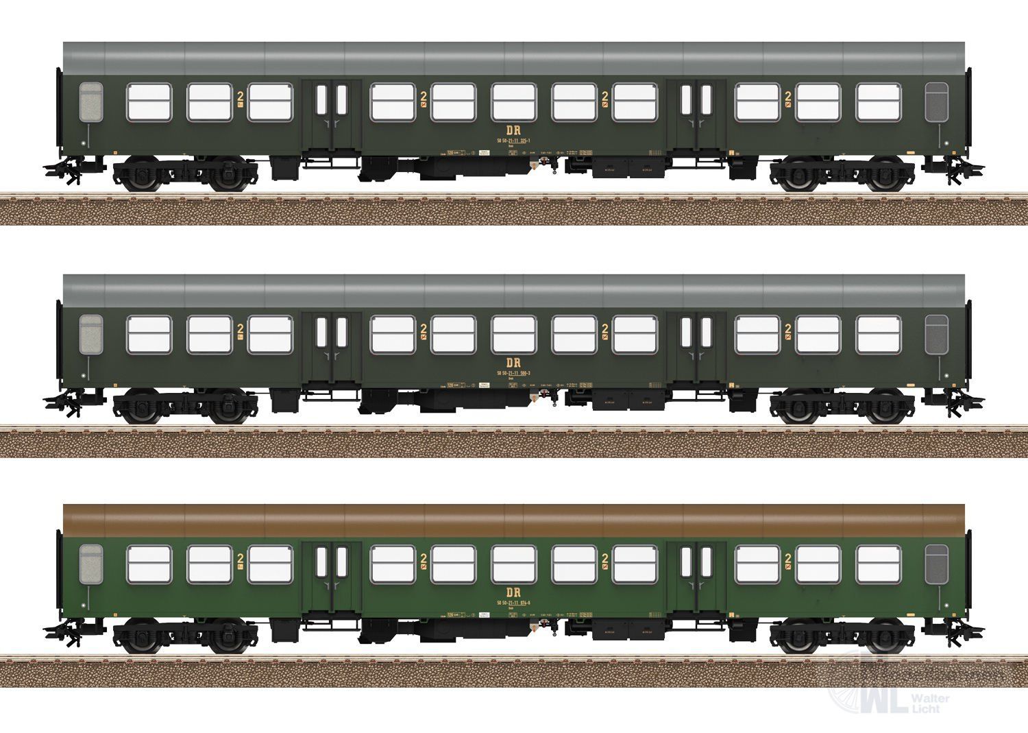 Trix 23180 - Personenwagen-Set DR Ep.IV 3.tlg. H0/GL