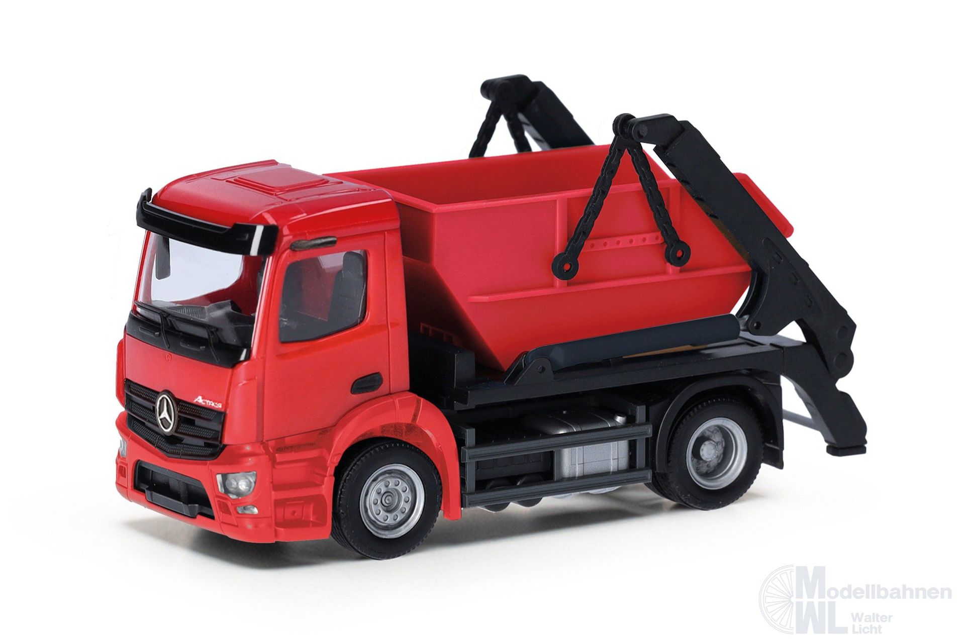 Herpa 013994 - Mercedes-Benz Actros S ´18 Muldenkipper LKW 2-achs rot H0 1:87