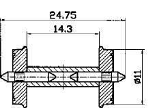 Roco 40267 - Radsatz 11mm PR25 H0