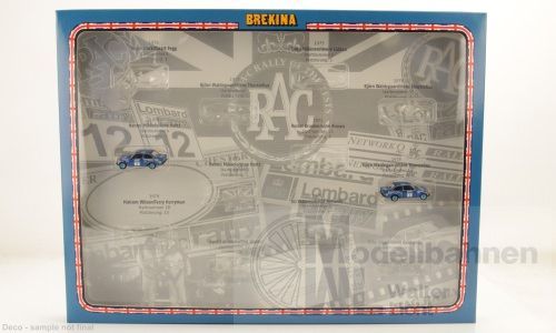 Brekina 19580 - Set Der Ford RS 1800 bei der RAC-Rallye mit 2 Modellen H0 1:87