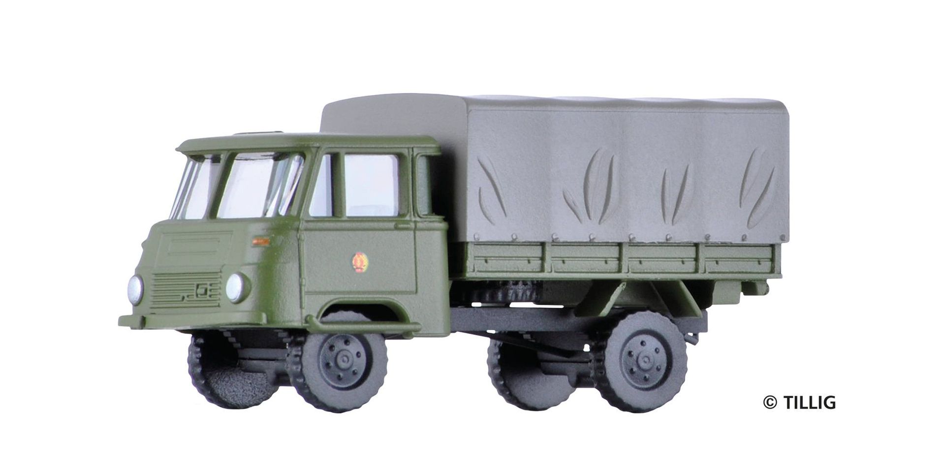 Tillig 19038 - LKW Robur LO 1801 Pritsche/Plane NVA TT 1:120