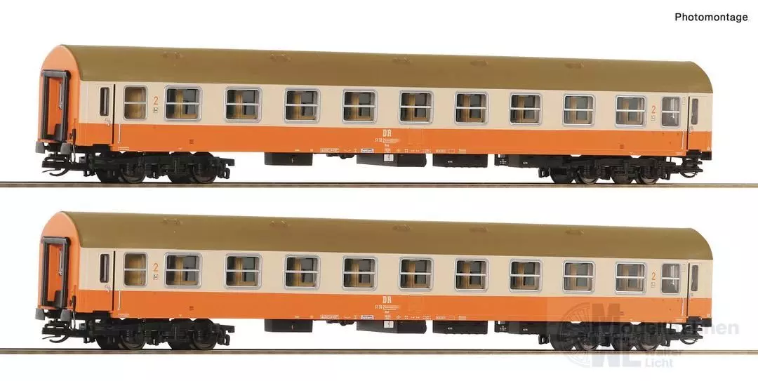 Roco 6280017 - Personenwagen Set DR Ep.IV Y/B 2.tlg. 2.Betr.Nr. TT 1:120