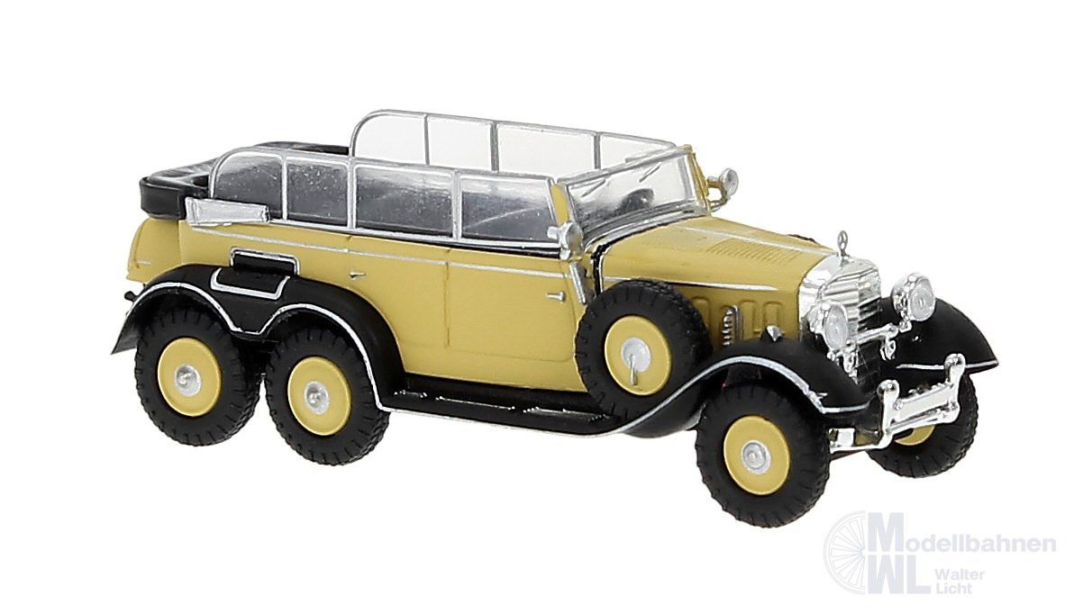 Brekina 21075 - Mercedes-Benz G4 beige/schwarz mit Seitenscheiben H0 1:87