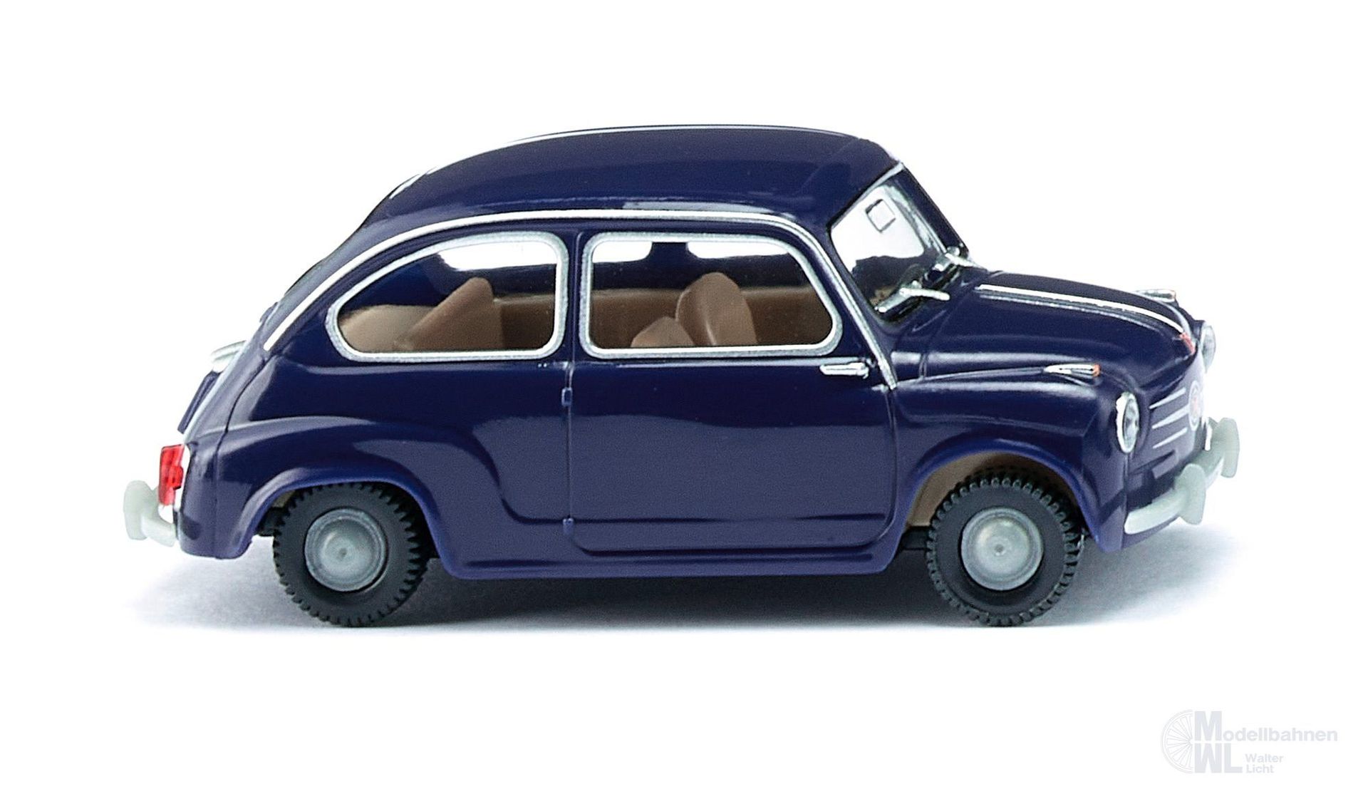 Wiking 009907 - Fiat 600 - dunkelblau H0 1:87