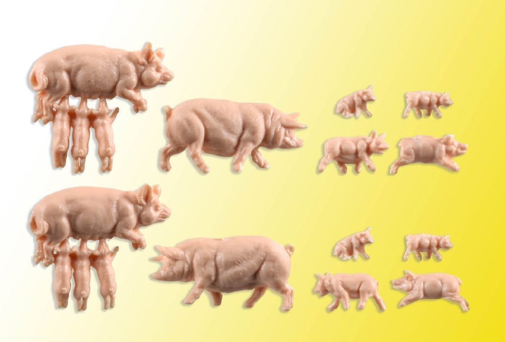 Vollmer 43740 - Schweinestall mit Schweinen H0 1:87