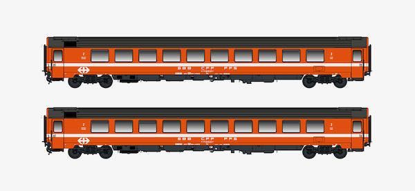 Hobbytrain 25501 - Personenwagen Set SBB Ep.IV/V 2.tlg. orange N 1:160
