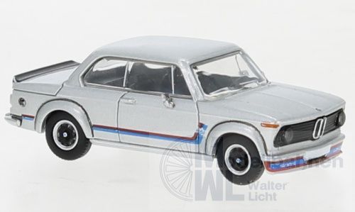 PCX-Models 870441 - BMW 2002 turbo silber/Dekor 1973 H0 1:87