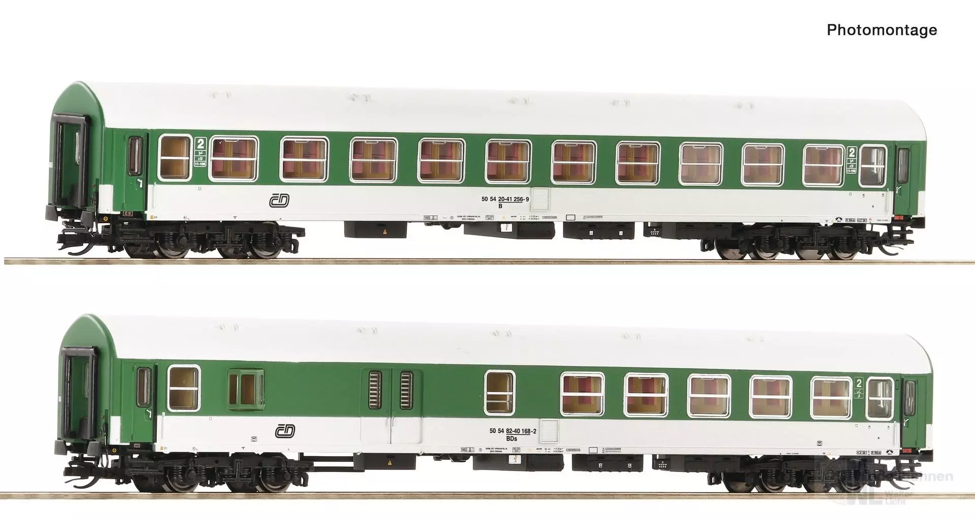 Roco 6280011 - Personenwagen Set CD Ep.V Y/B 70 2.tlg. Set 2 TT 1:120