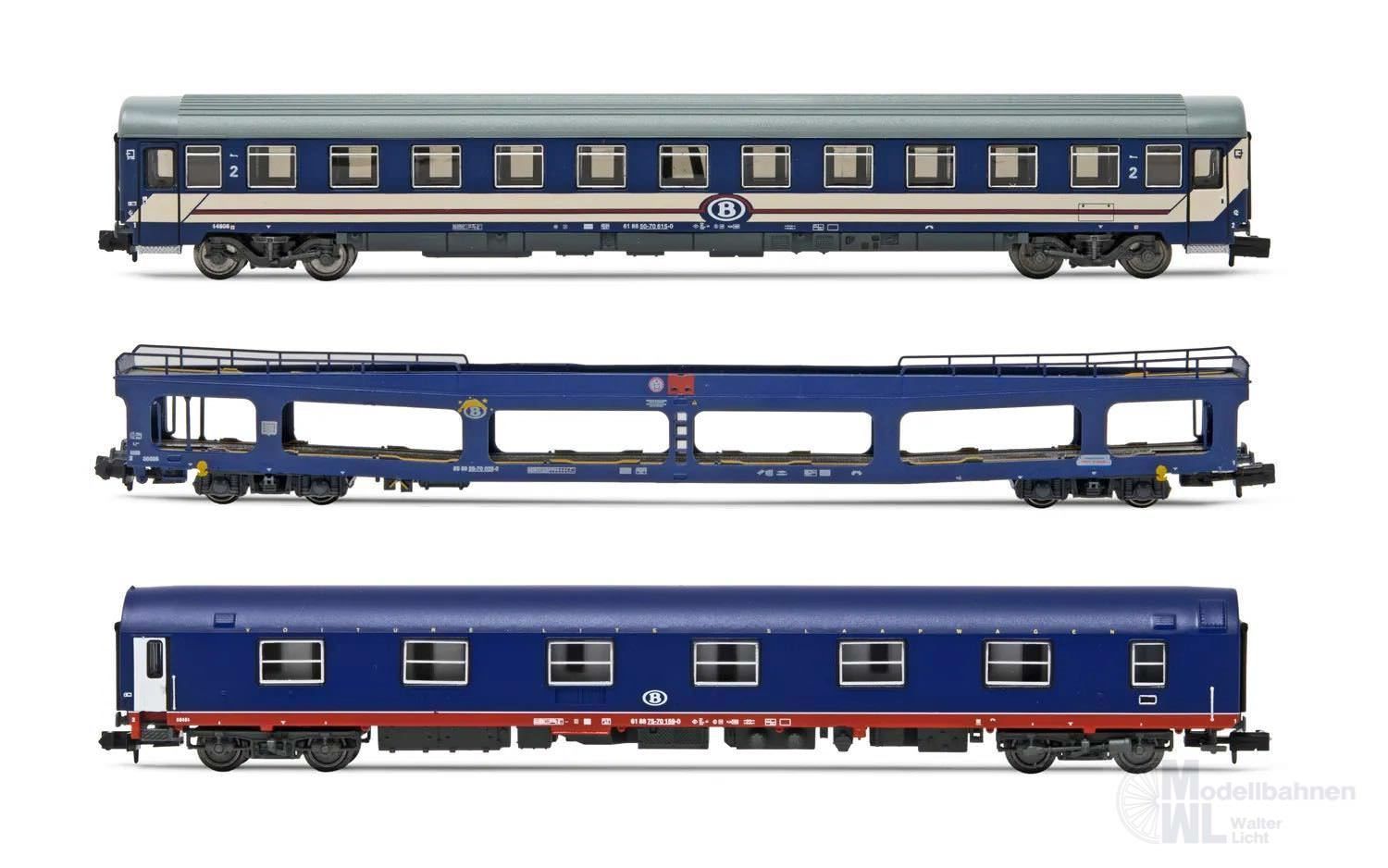 Arnold 4406 - Schlafwagen Set SNCB Ep.IV/V 3.tlg. N 1:160