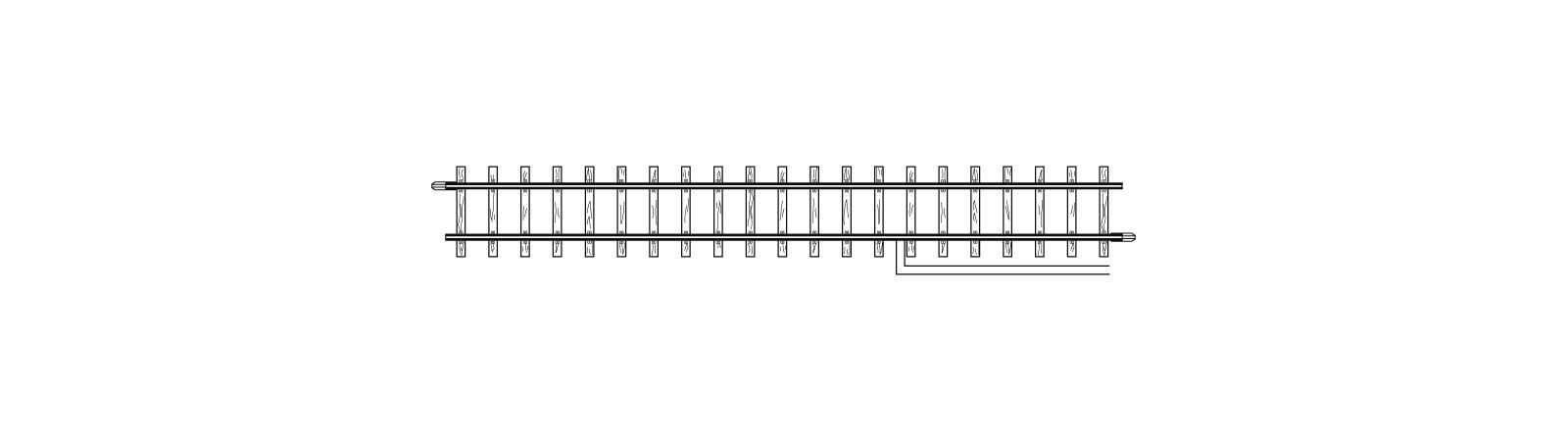 Bemo 4283000 - Anschlußgleis 162,3 mm H0m