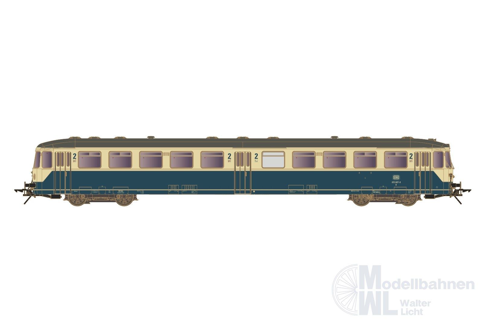 Lenz 40416-03 - Beiwagen BR 815 DB Ep.IV blau-beige Spur 0