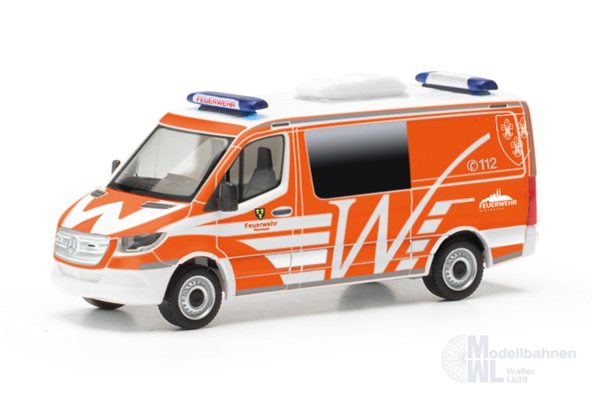 Herpa 097826 - Mercedes-Benz Sprinter '18 Halbbus Feuerwehr Wiesbaden H0 1:87