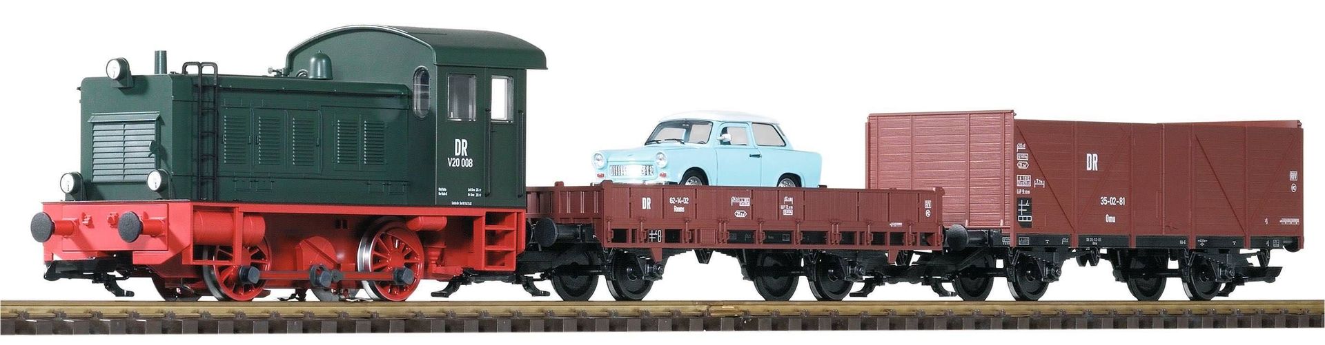 Piko 37121 - Startset Güterzug V20 mit 2 Wagen SPUR G 1:22,5