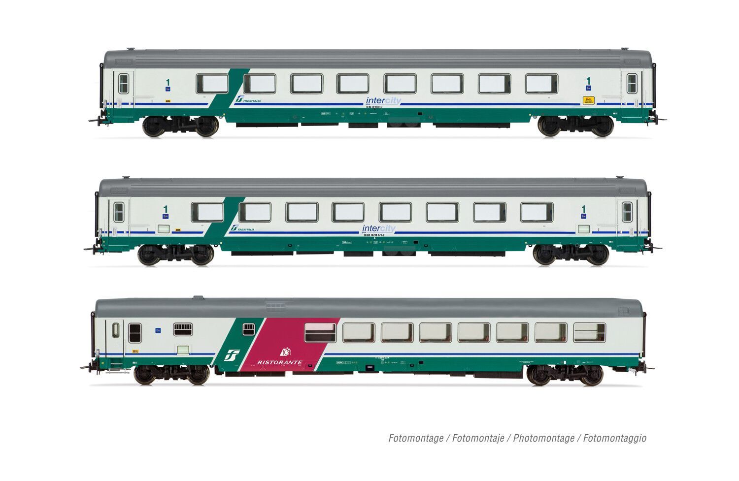 Rivarossi 4359 - Personenwagen Set FS Ep.V 3.tlg. H0/GL