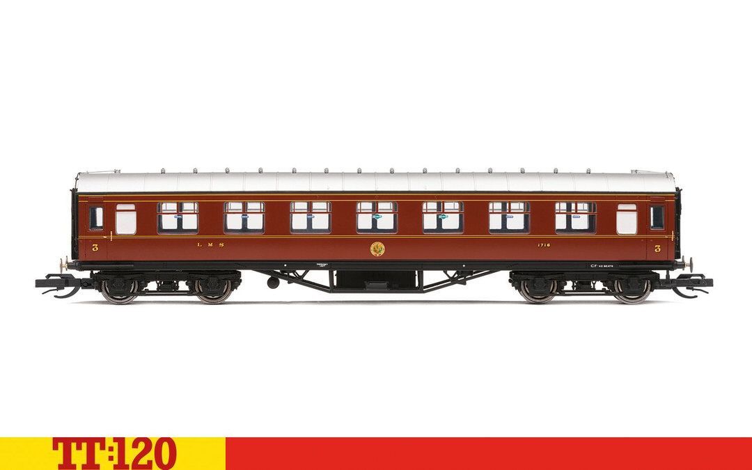 HORNBY TT TT4008A - Personenwagen LMS 57 Corridor Third 1573 TT 1:120