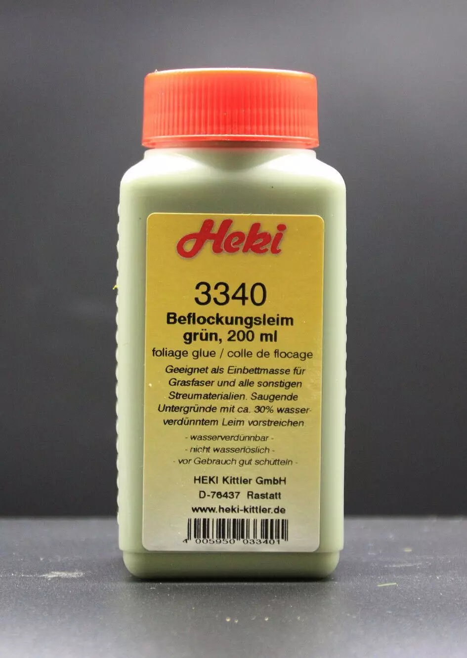 Heki 3340 - Beflockungsleim grün 200 ml