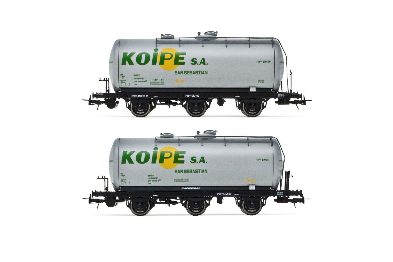 Electrotren 6022 - Kesselwagen Set RENFE Ep.IV 2.tlg. Koype H0/GL