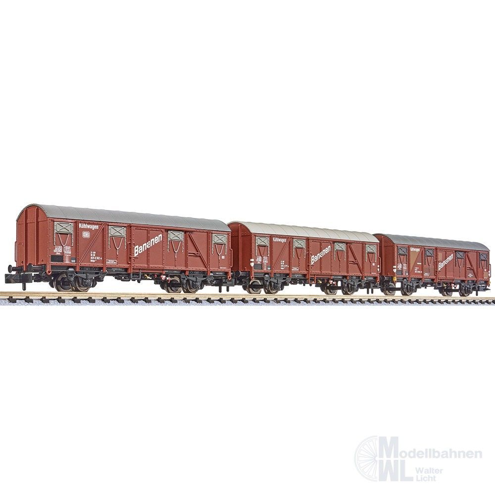 Liliput 260144 - Güterwagen Set DB Ep.IV 3.tlg. Ibblps 393 BANANEN N 1:160