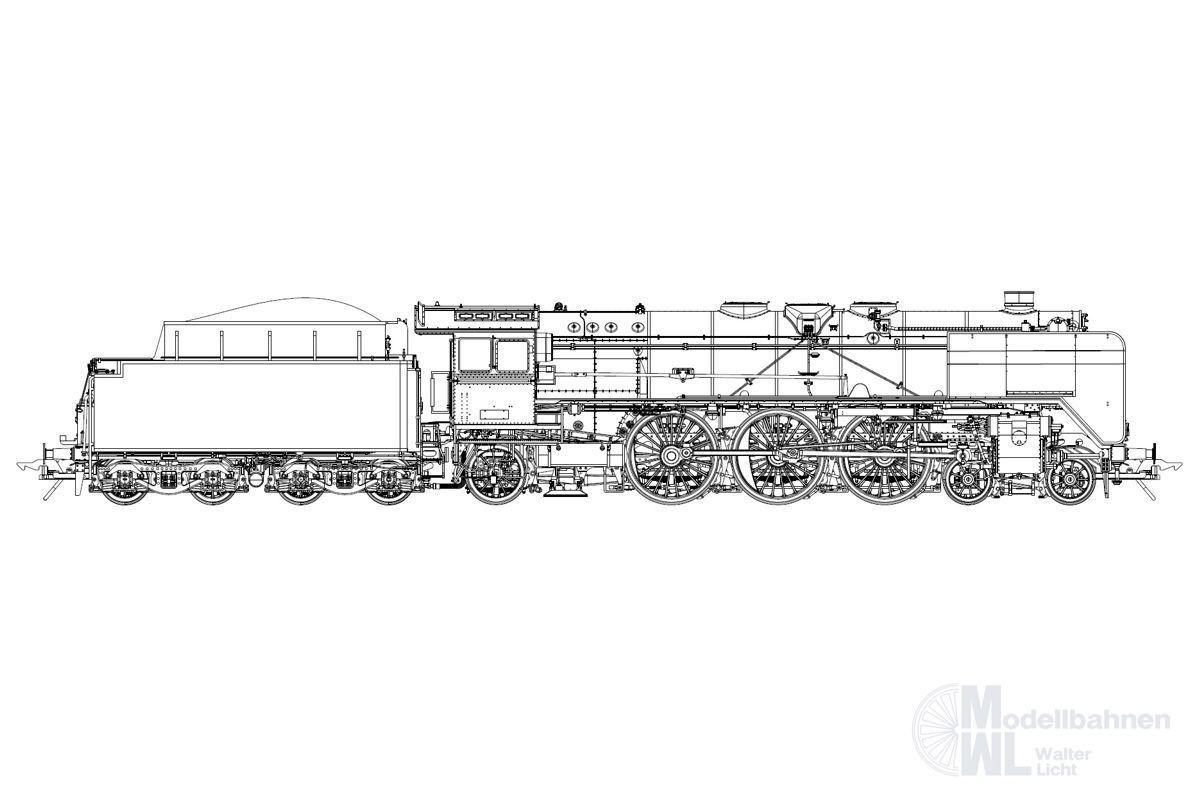 Lenz 40201-01 - Dampflok BR 01 195 DB Ep.IIIa Wagner Windleitbleche Spur 0