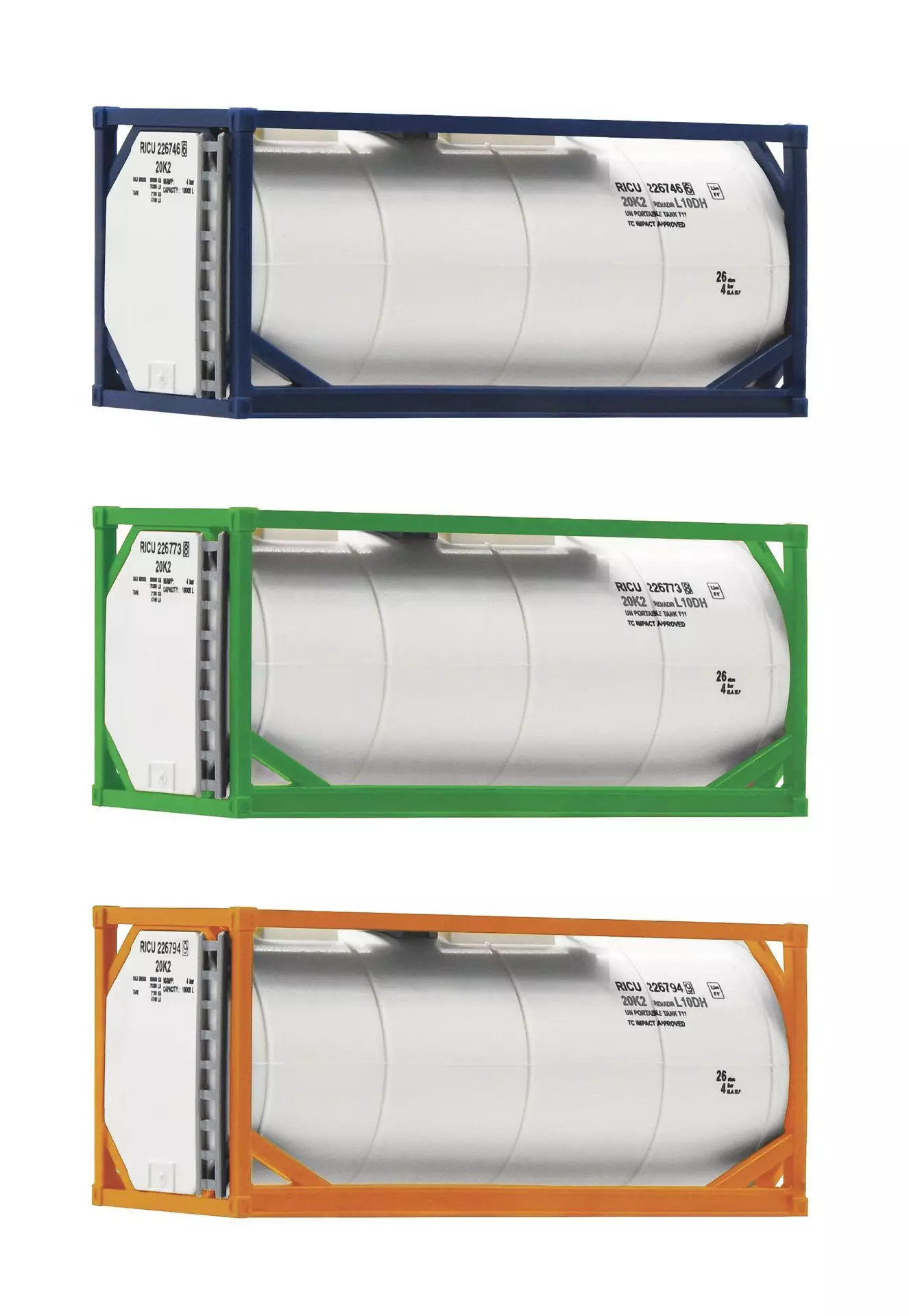 Fleischmann 910120 - Tankcontainer Set 3.tlg. N 1:160