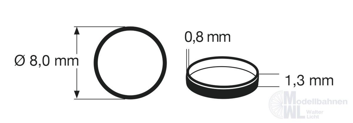 Fleischmann 648009 - Haftringsatz H0 10 Stück