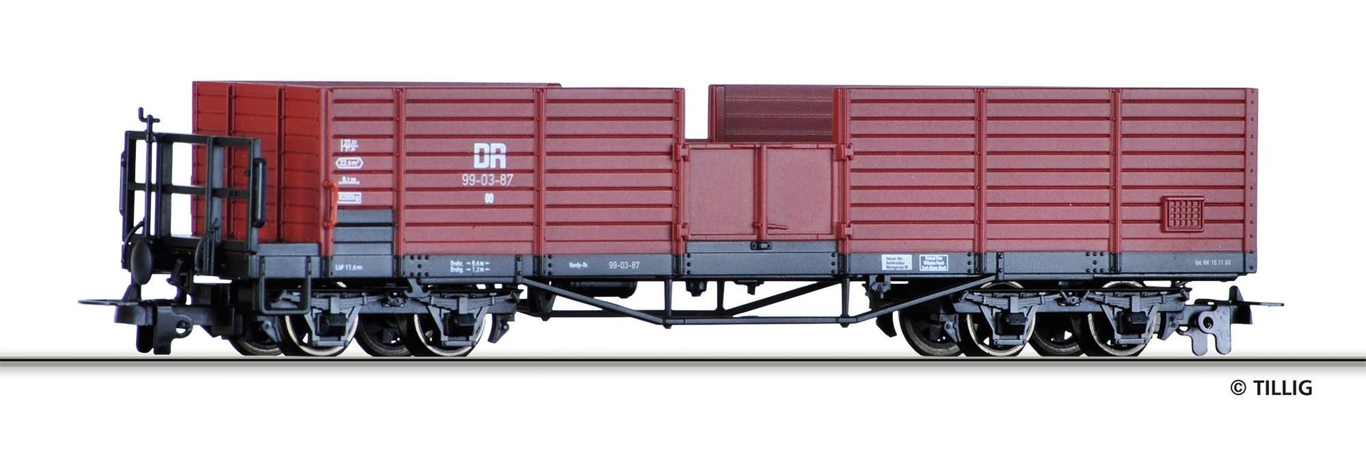 Tillig 15920 - Güterwagen offen DR Ep.III OO H0m