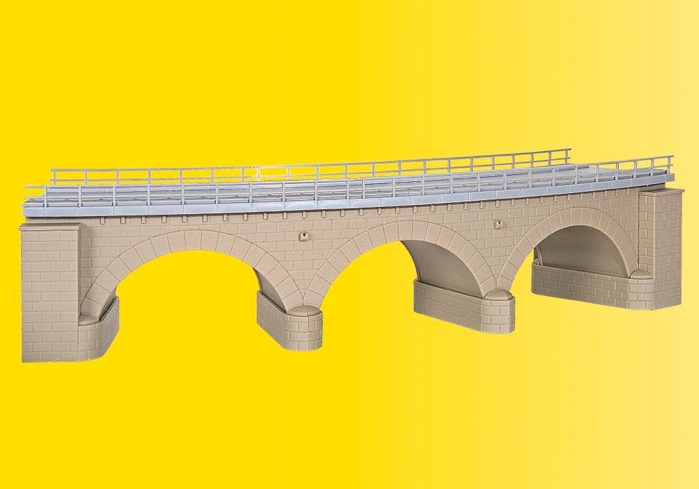 Kibri 39723 - Steinbogenbrücke mit Eisbrecherpfeilern gebogen eingleisig H0 1:87