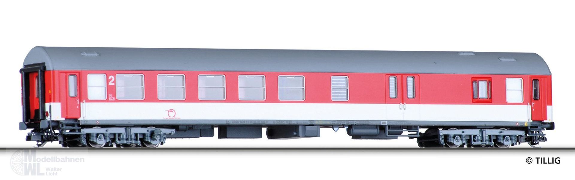 Tillig 16497 - Personenwagen ZSSK Ep.VI 2.Kl./Gepäck Typ Y/B 70 TT 1:120