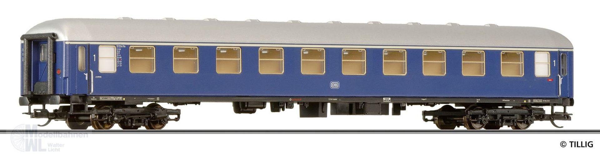 Tillig 16220 - Personenwagen DB Ep.III 1.Kl. A4üm-61 TT 1:120