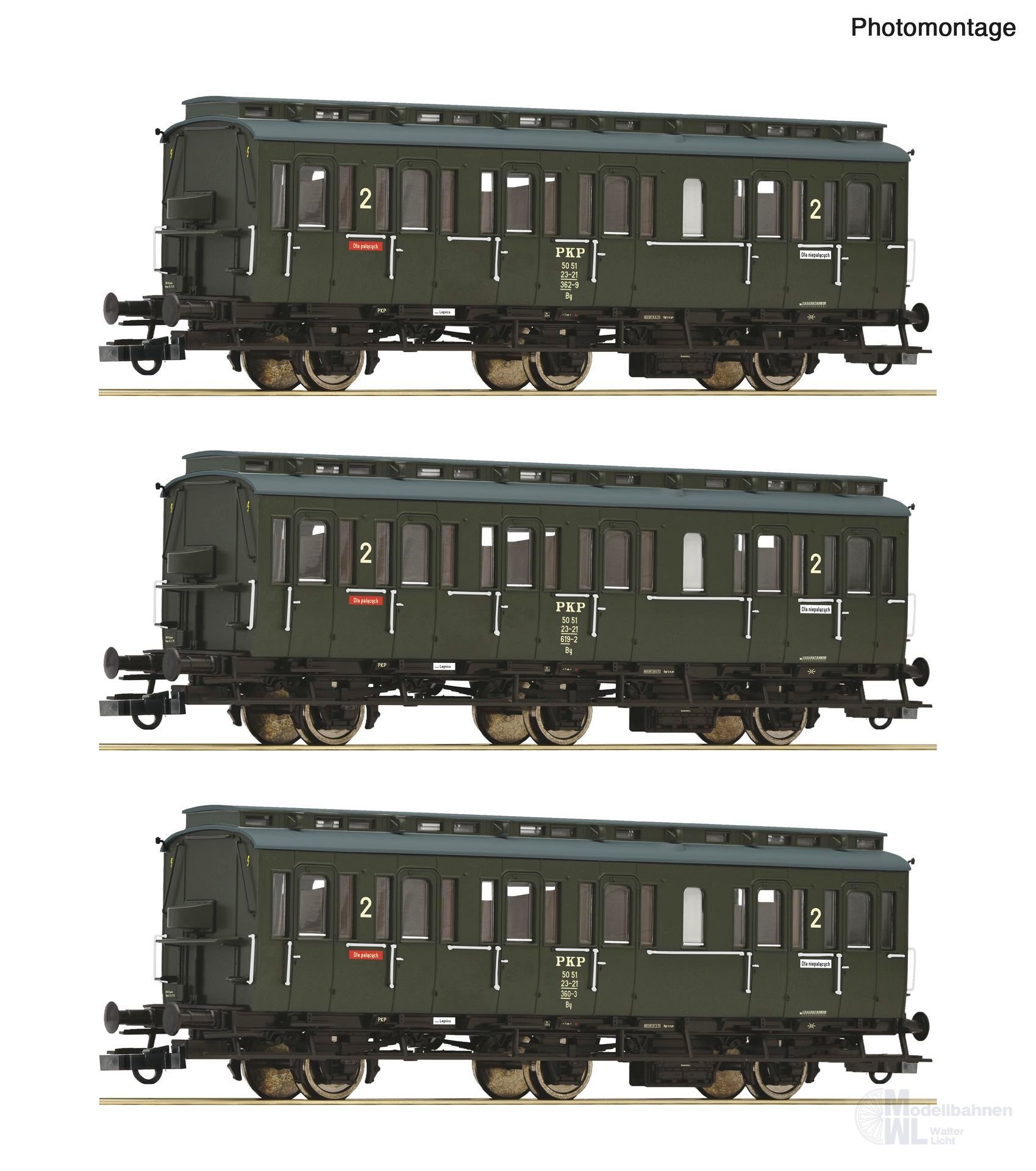 Roco 6200100 - Abteilwagen Set PKP Ep.IV 3.tlg. H0/GL