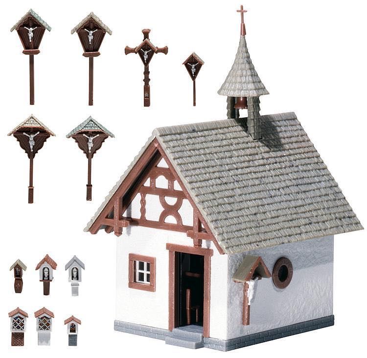 Faller 130235 - Kapelle Mit Wegkreuzen H0 1:87