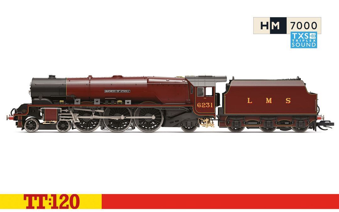 HORNBY TT TT3010TXSM - Dampflok LMS Princess Coronation 4-6-2 6231 Atholl TT 1:120  SOUND