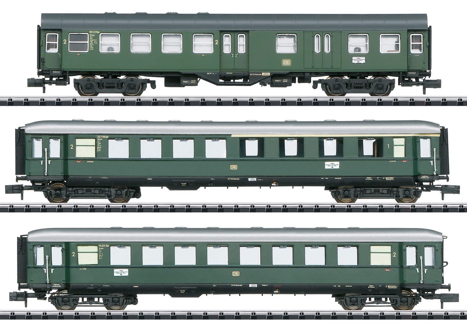 Trix 18209 - Personenwagen Set DB Ep.III Eilzug im Donautal 3.tlg. N 1:160