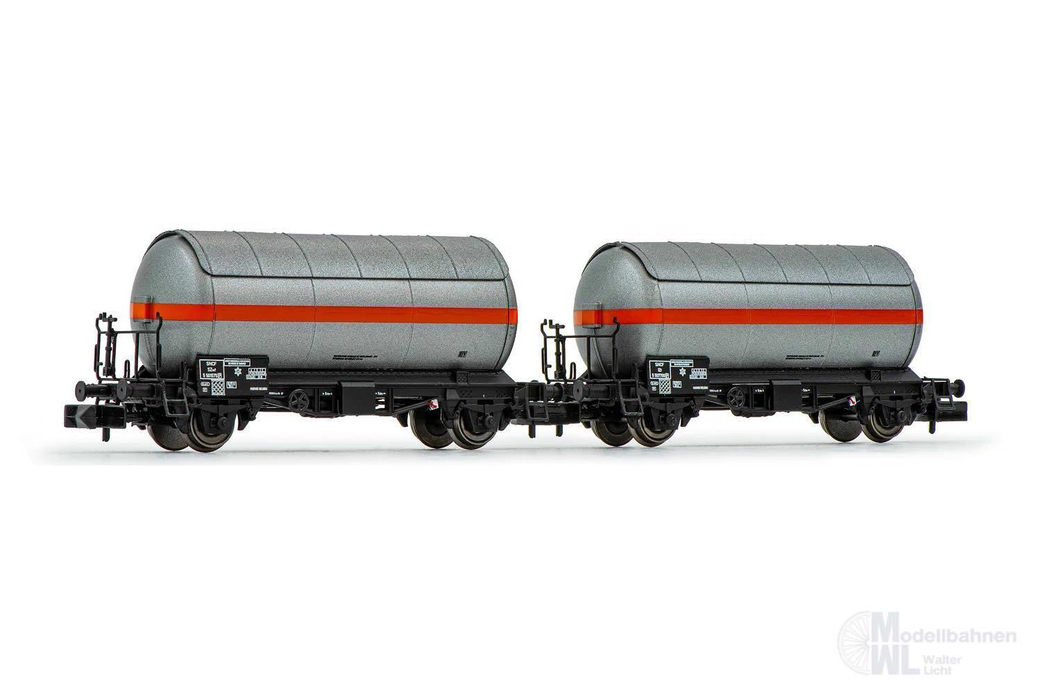 Arnold 6525 - Gaskesselwagen Set SNCF Ep.III 2.tlg. Graue Lackierung N 1:160