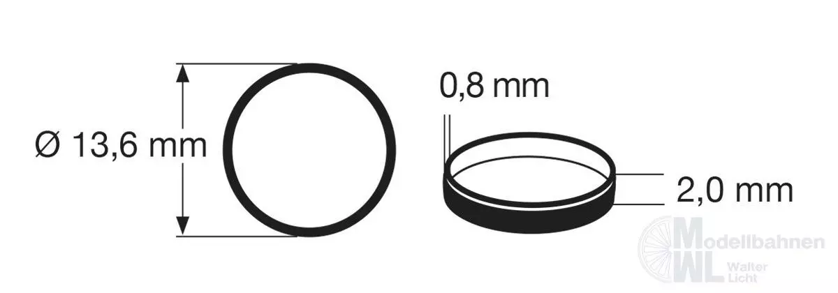 Fleischmann 648002 - Haftringsatz H0 10 Stück