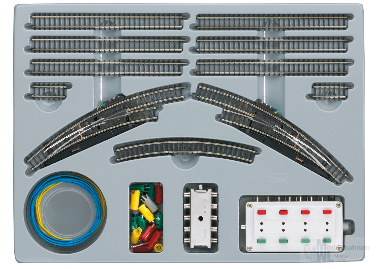 Märklin 8193 - Gleispackung elektrisch mit Bogenweichen Z 1:220