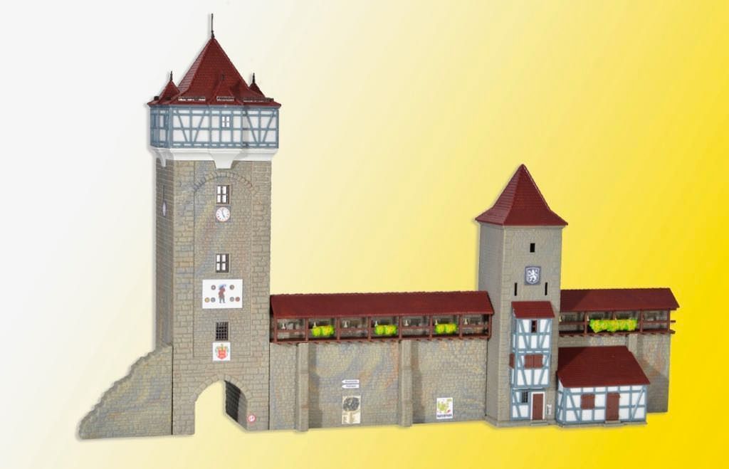 Kibri 37362 - Stadtmauer mit Fachwerkturm N 1:160