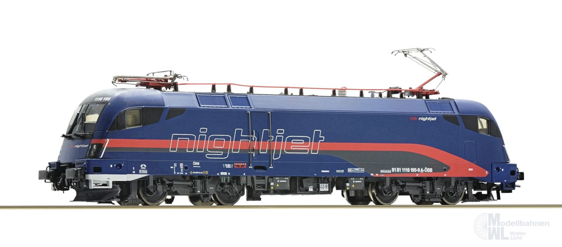 Roco 70495 - E-Lok Reihe 1116 195-9 ÖBB Ep.VI Nightjet H0/GL