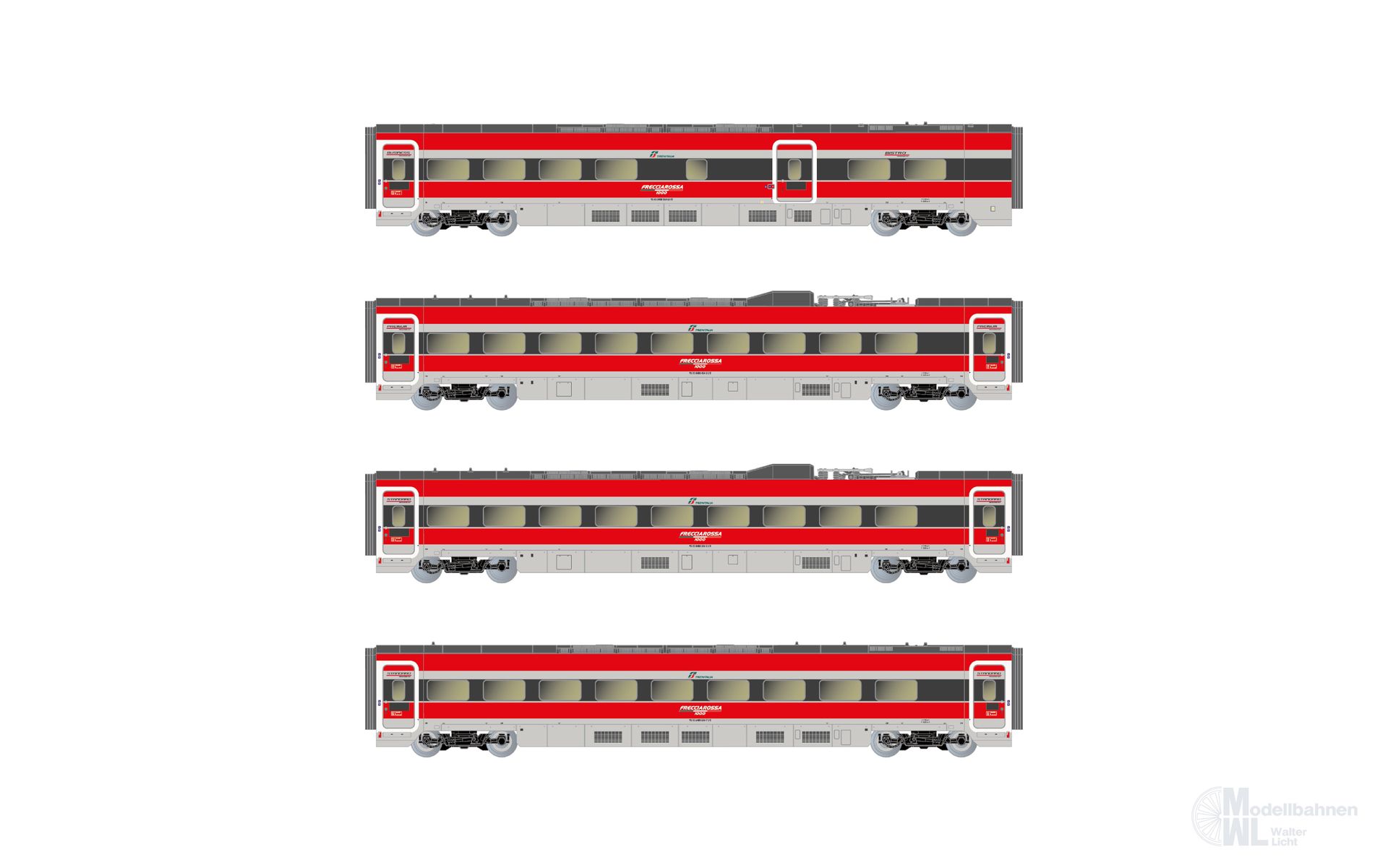 Arnold 3512 - Ergänzungswagen Set ETR 1000 FS Ep.VI 4.tlg. N 1:160