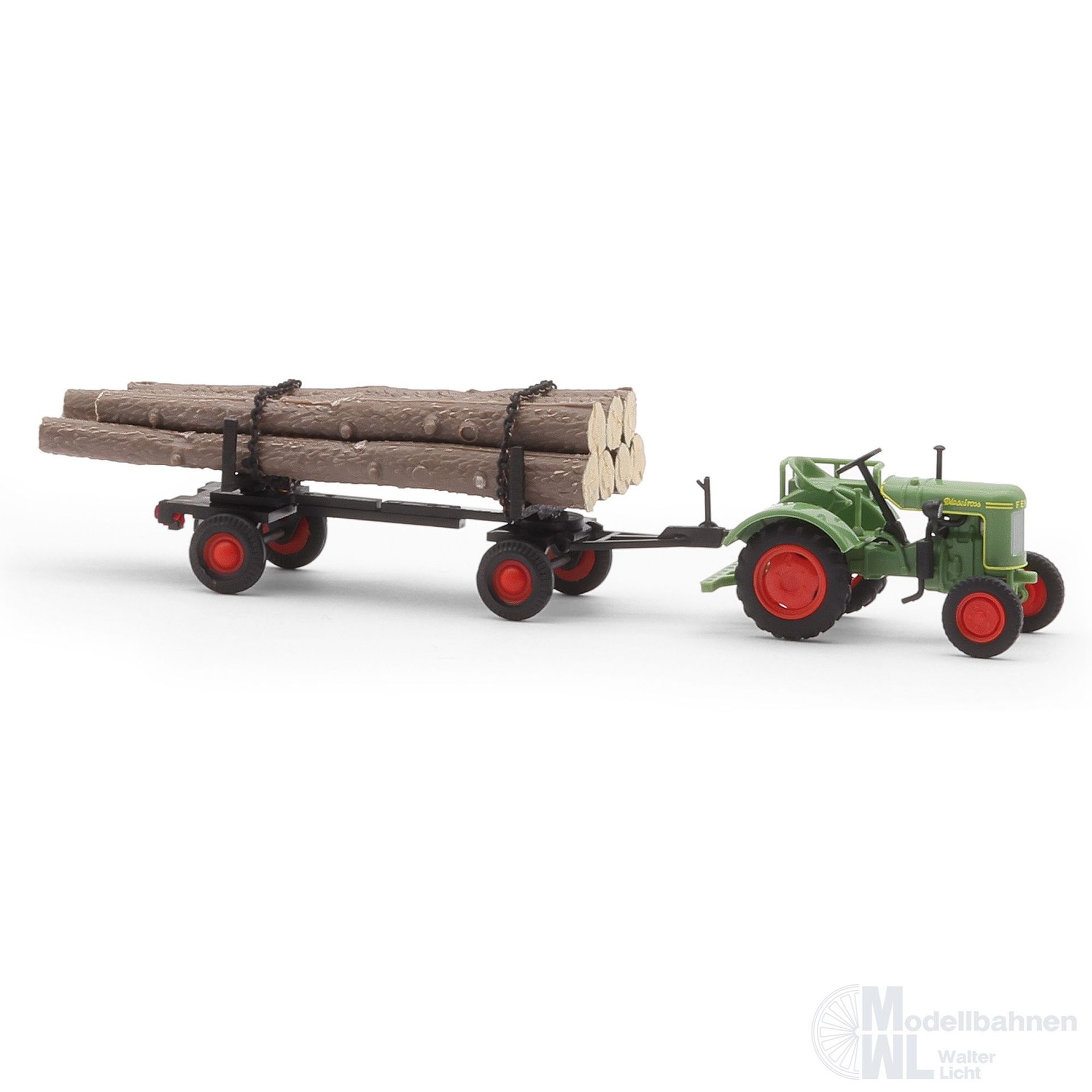 Busch 54152 - Fendt F 15 Dieselross mit Holzanhänger Bj.1951 H0 1:87