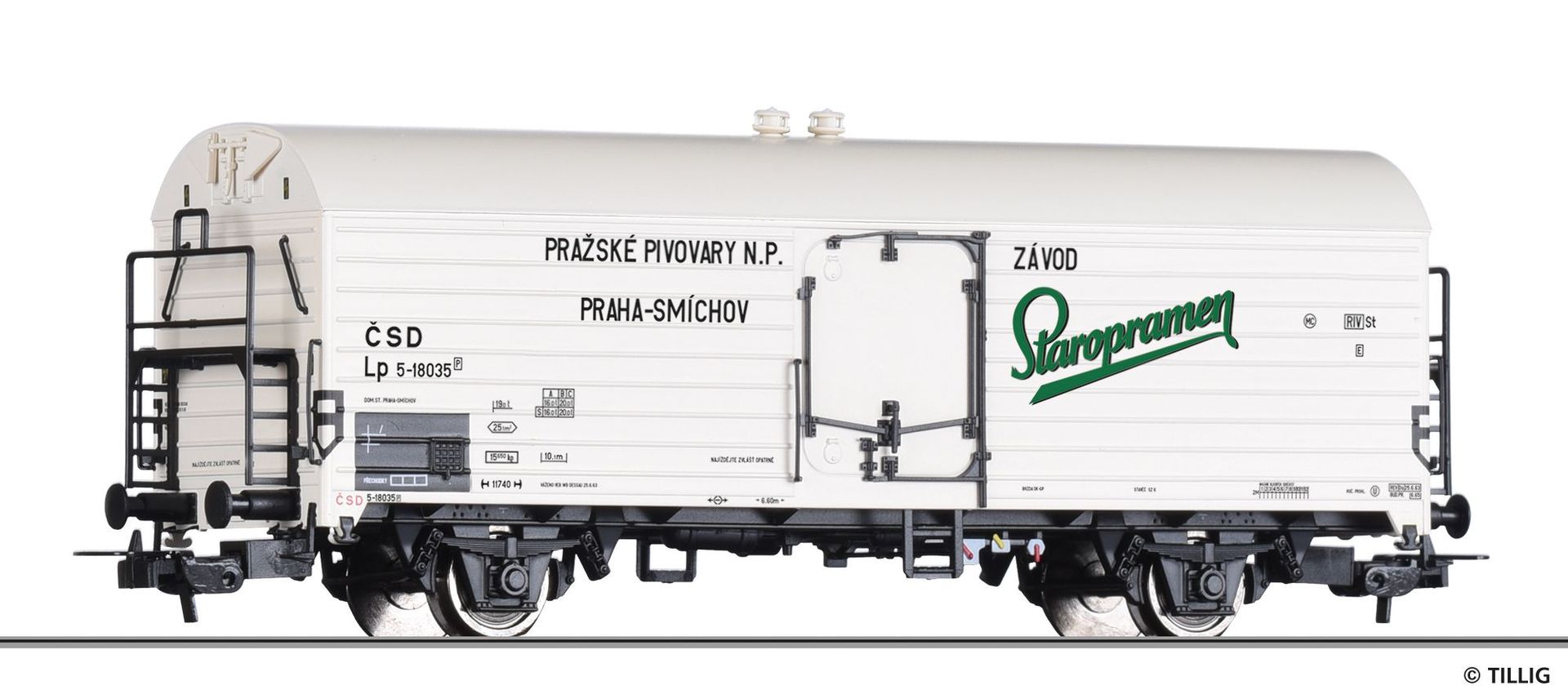 Tillig 77035 - Kühlwagen CSD Ep.III Lp Staropramen H0/GL