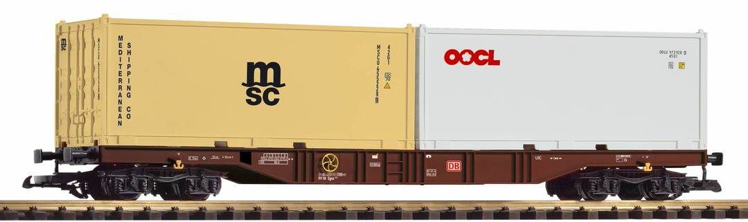 Piko 37754 - Containertragwagen DB Ep.VI beladen mit 2 20ft Containern Spur G 1:22,5