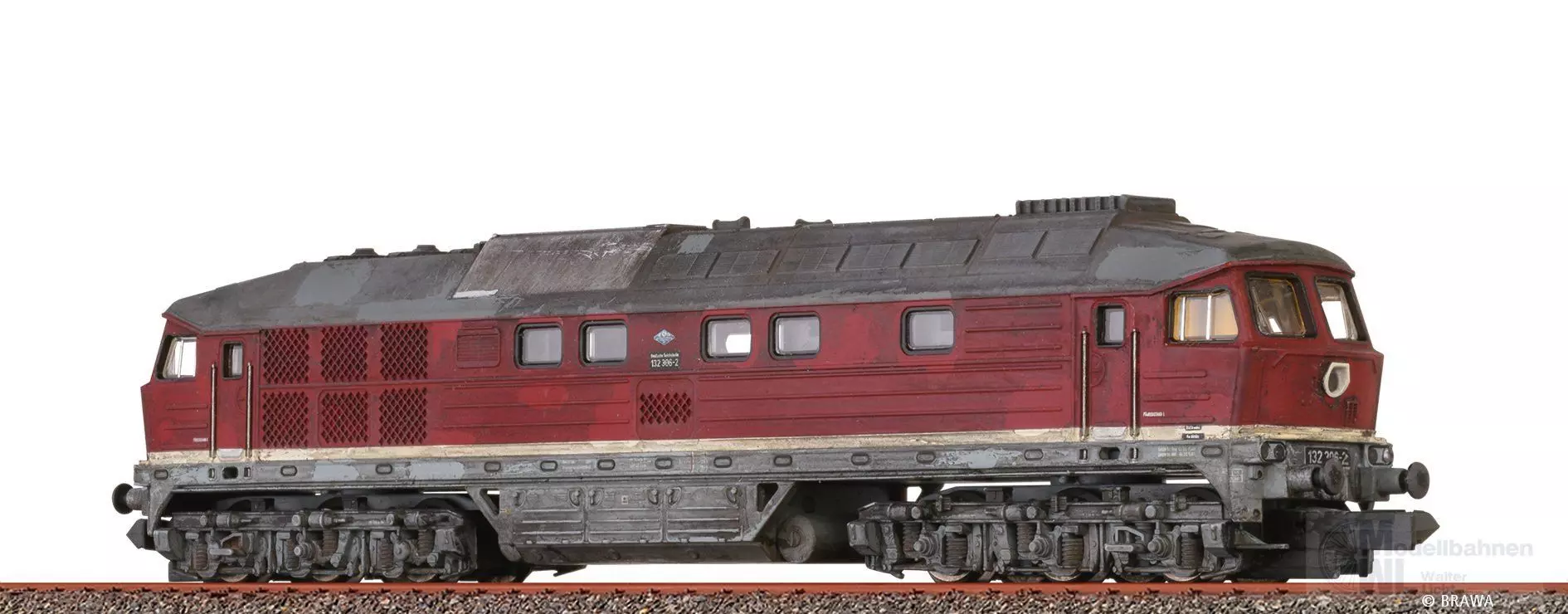 Brawa 61044 - Diesellok BR 132 306-2 DR Ep.IV gealtert N 1:160