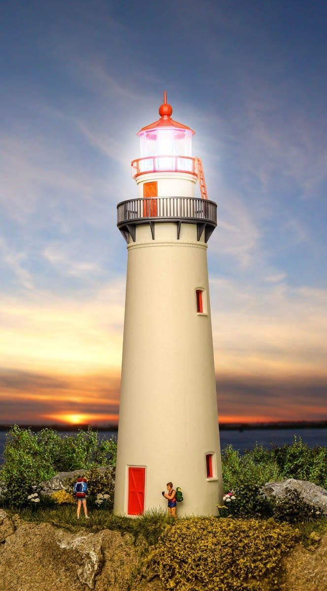 Kibri 39170 - Leuchtturm mit LED Leuchtfeuer Funktionsbausatz H0 1:87