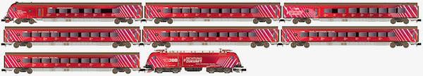 Hobbytrain 25227S - Zugpackung 100 Jahre ÖBB Railjet 8.tlg. N 1:160 Sound