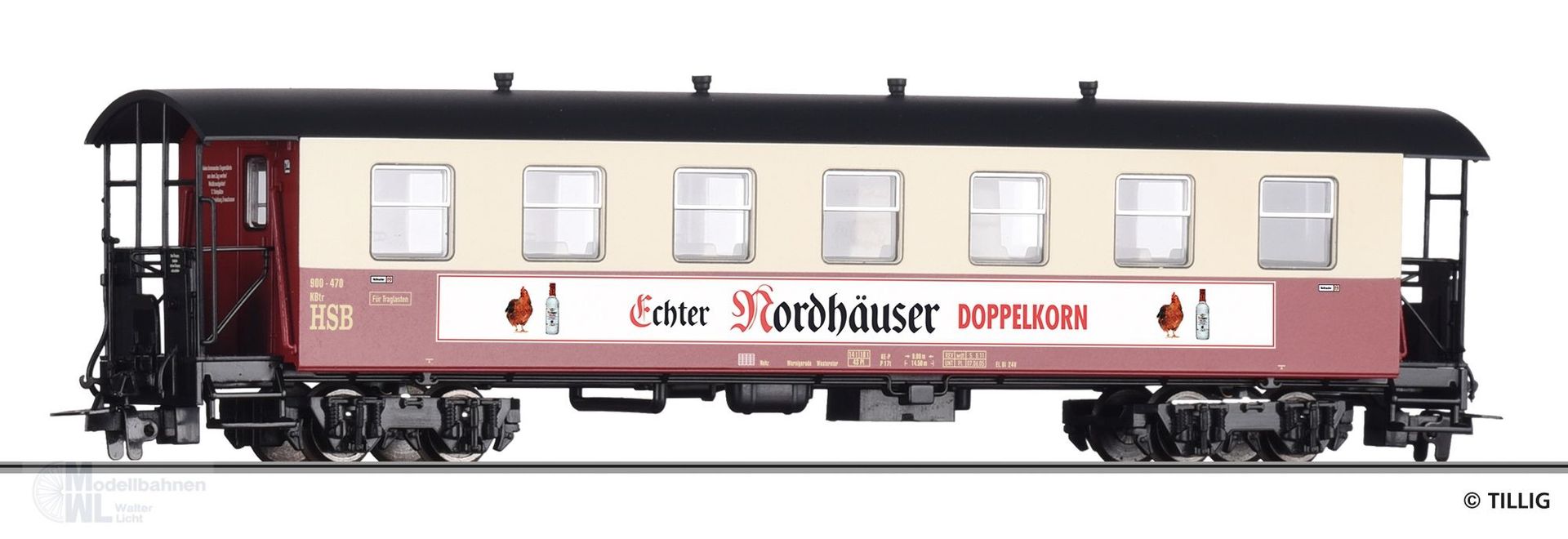 Tillig 13924 - Personenwagen HSB Ep.V Nordhäuser Doppelkorn H0m