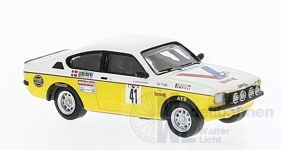 Brekina 20407 - Opel Kadett C GT/E 41 von Jorgen Hansen Hunsrück-Rallye ´79 H0 1:87