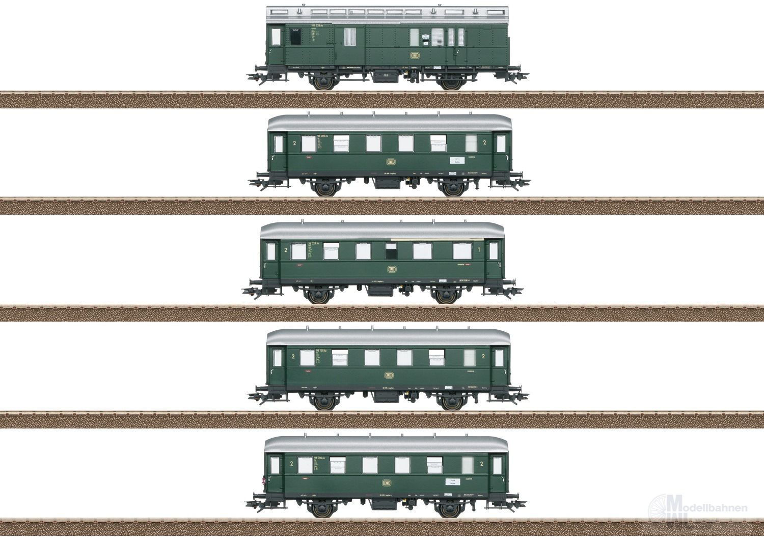 Trix 23225 - MHI Reisezugwagen-Set DB Ep.III 5.tlg. H0/GL