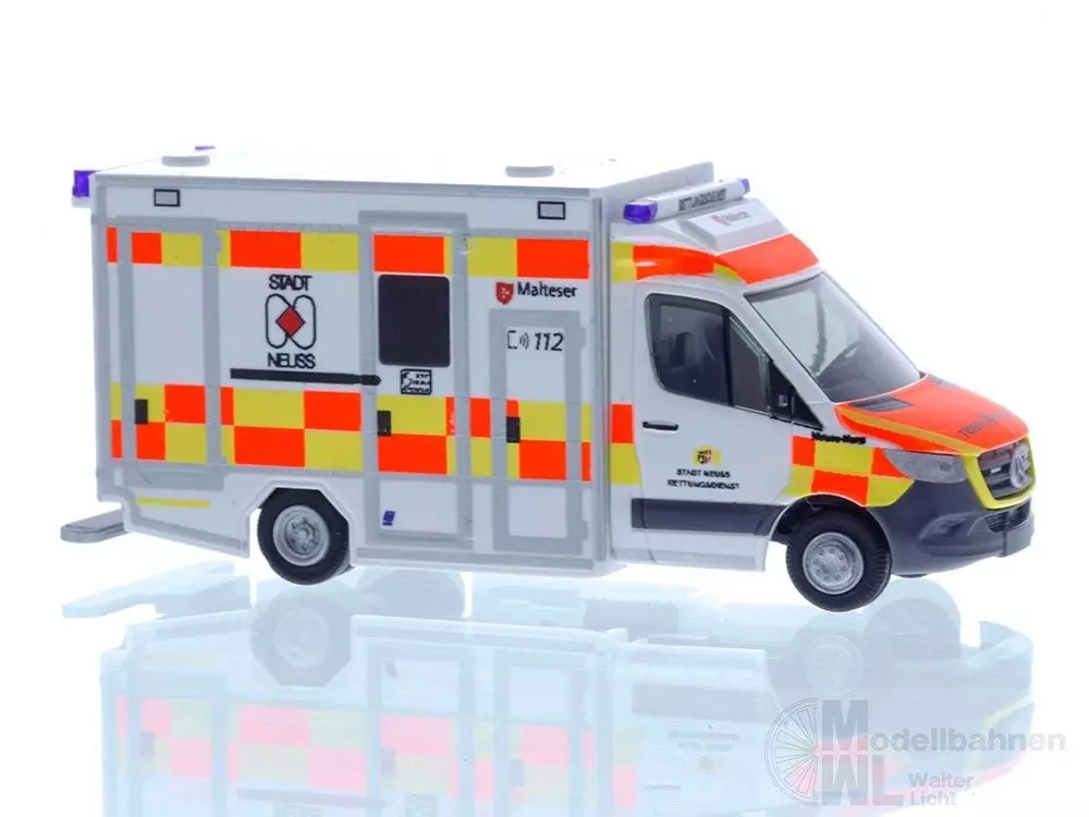 Rietze 76163 - GSF RTW`18 Malteser Rettungsdienst Neuss H0 1:87