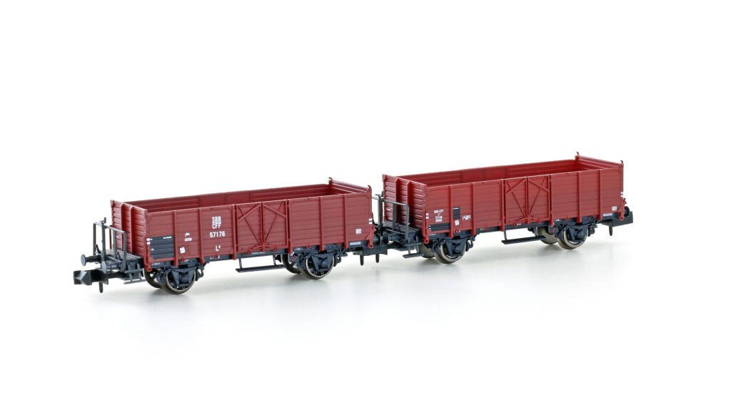Hobbytrain 24251 - Güterwagen Set K3 SBB Ep.IV braun 2.tlg. N 1:160
